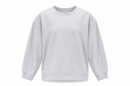 Adidas Women Grey Cotton Crew Neck Sweatshirt Size 12