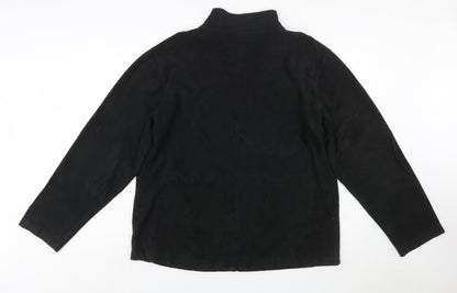 Starter Womens Black Fleece Full Zip Jacket Size L