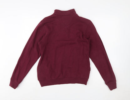 Charles River Womens Burgundy 1/4 Zip Pullover Sweatshirt XXS Cotton Blend