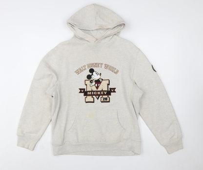 Walt Disney World Women’s Beige Mickey Mouse Pullover Hoodie Size S