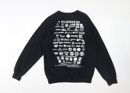 Gildan Men's Black Polar Bear Plunge Graphic Pullover Sweatshirt M