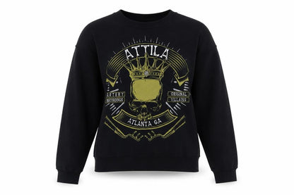 Gildan Women's Black Graphic Pullover Sweatshirt S Skull Print