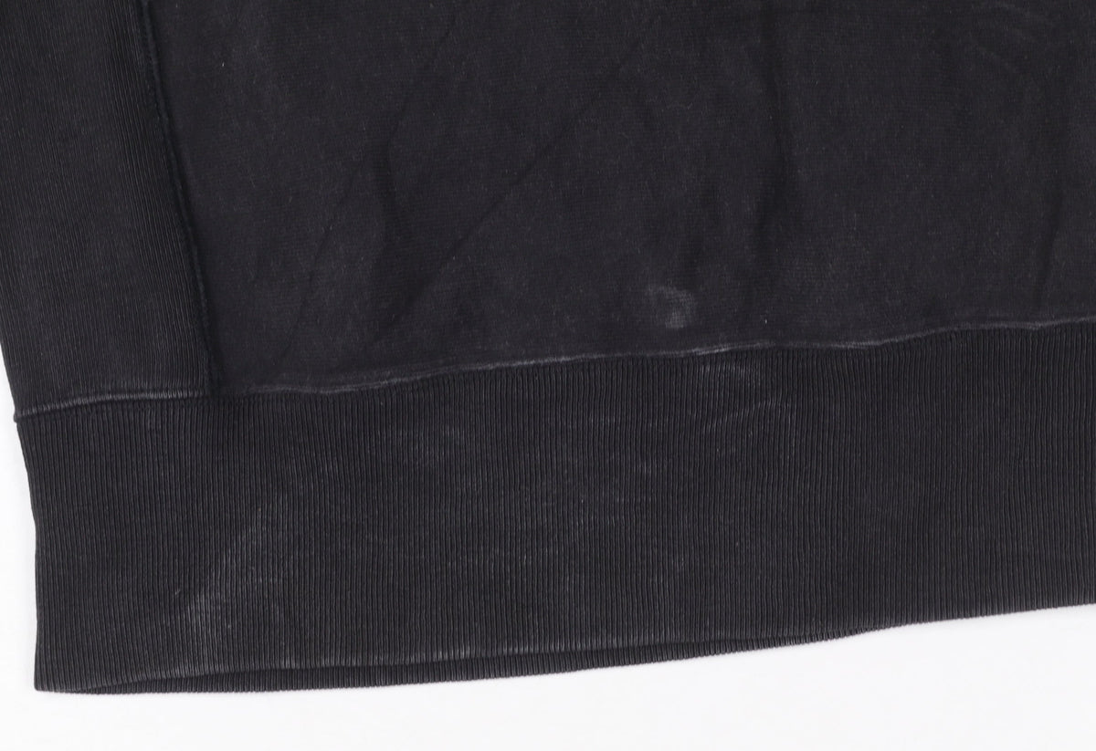 Champion Men's Black Reverse Weave Sweatshirt Medium Pullover Logo