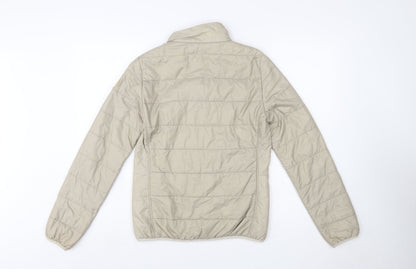 Napapijri Men’s Beige Puffer Jacket M Regular Stand-Up Collar