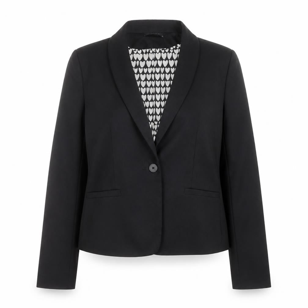 VILA Womens Black XL Short Blazer Jacket Lined Workwear