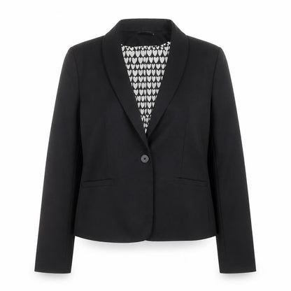 VILA Womens Black XL Short Blazer Jacket Lined Workwear