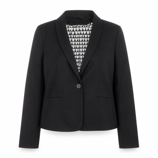 VILA Womens Black XL Short Blazer Jacket Lined Workwear