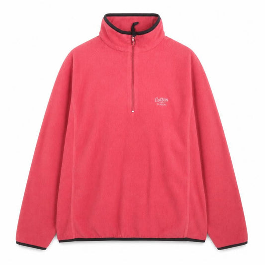Cotton Traders Women's Pink Fleece 1/4 Zip Pullover Jacket L