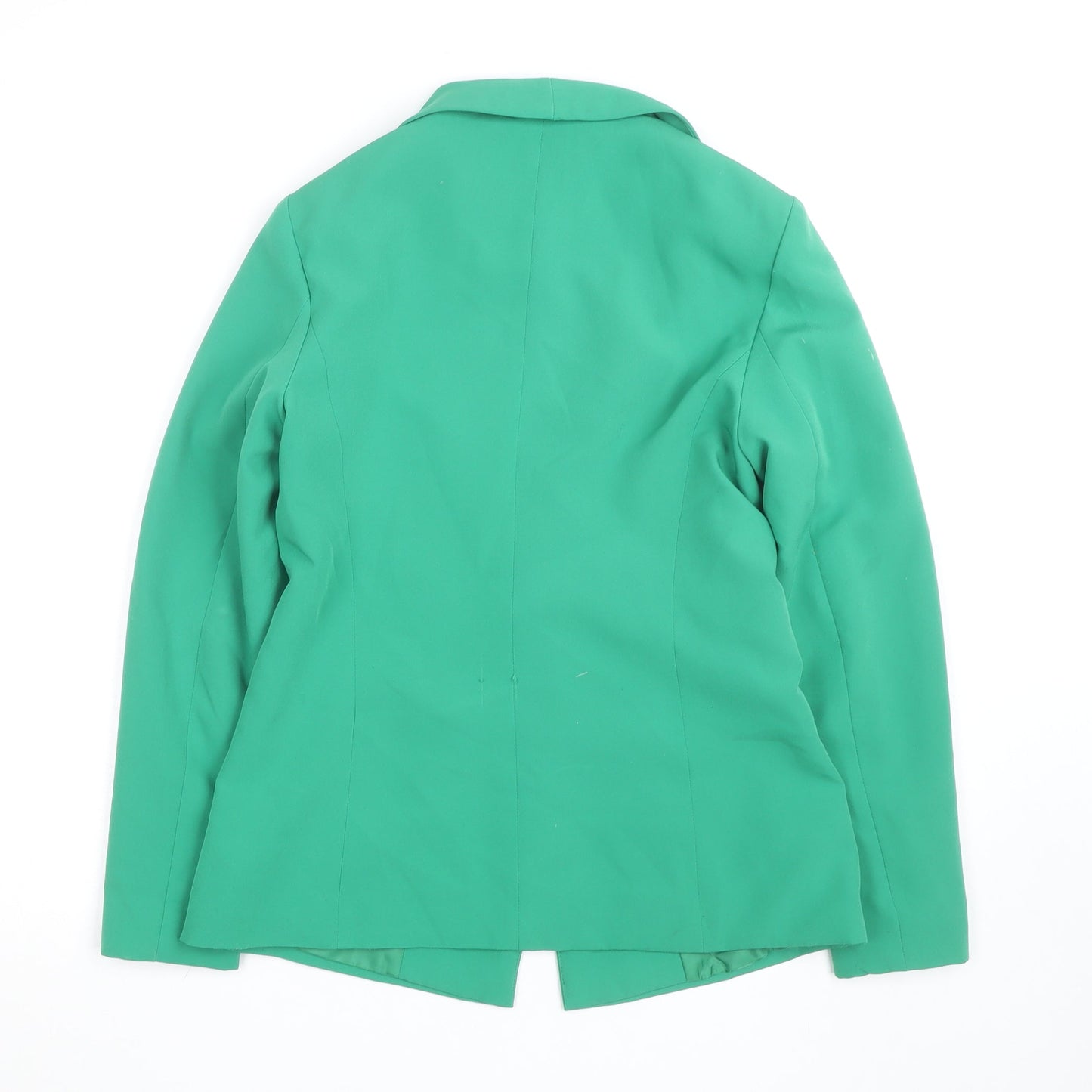Vila Womens Green Blazer Jacket Size 8 Single Breasted Lined
