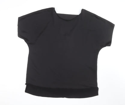 River Island Women’s Black V-Neck Chiffon Blouse Size M