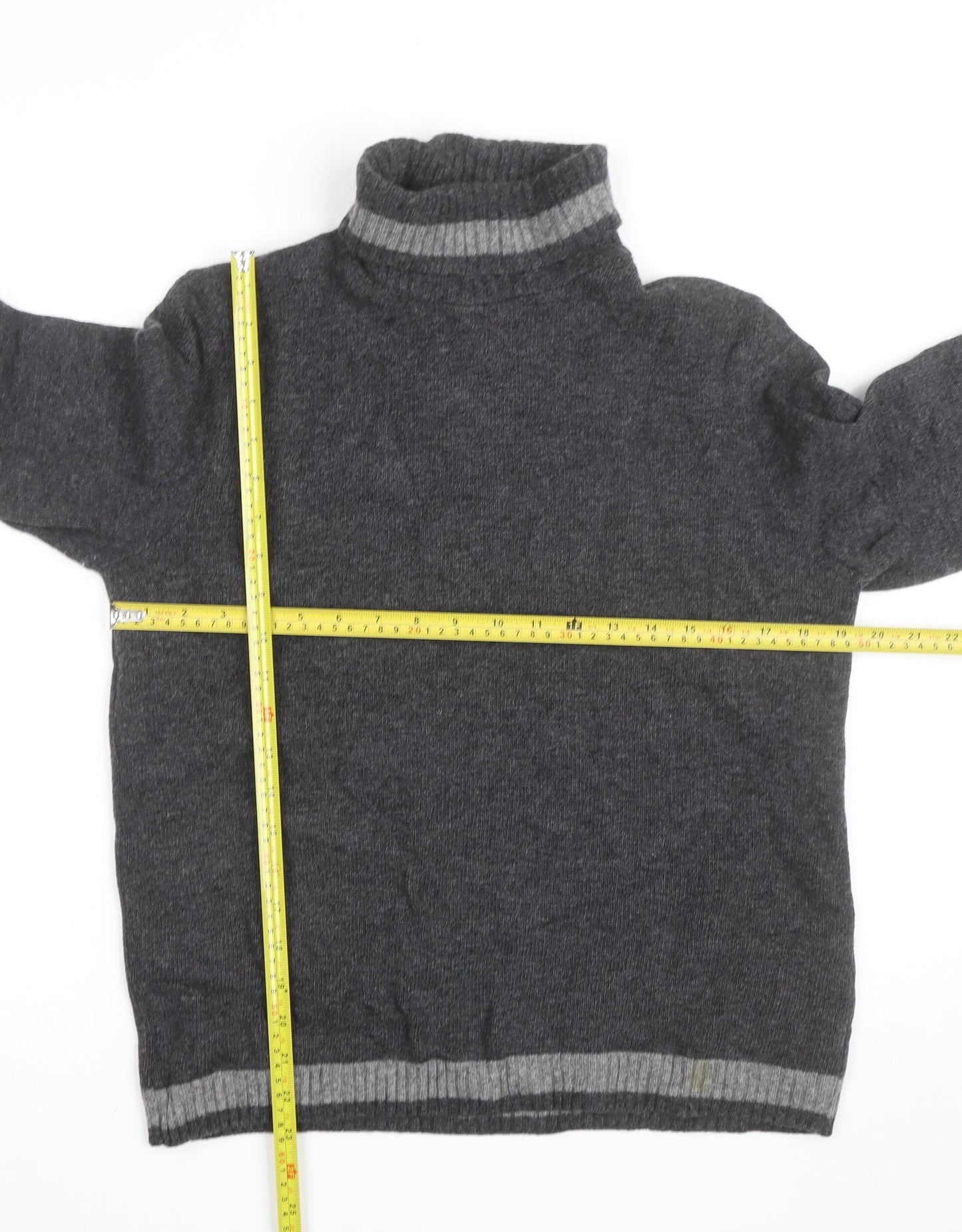 Dicapri By Cele Women's Grey Roll Neck Wool Blend Jumper XL