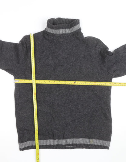 Dicapri By Cele Women's Grey Roll Neck Wool Blend Jumper XL
