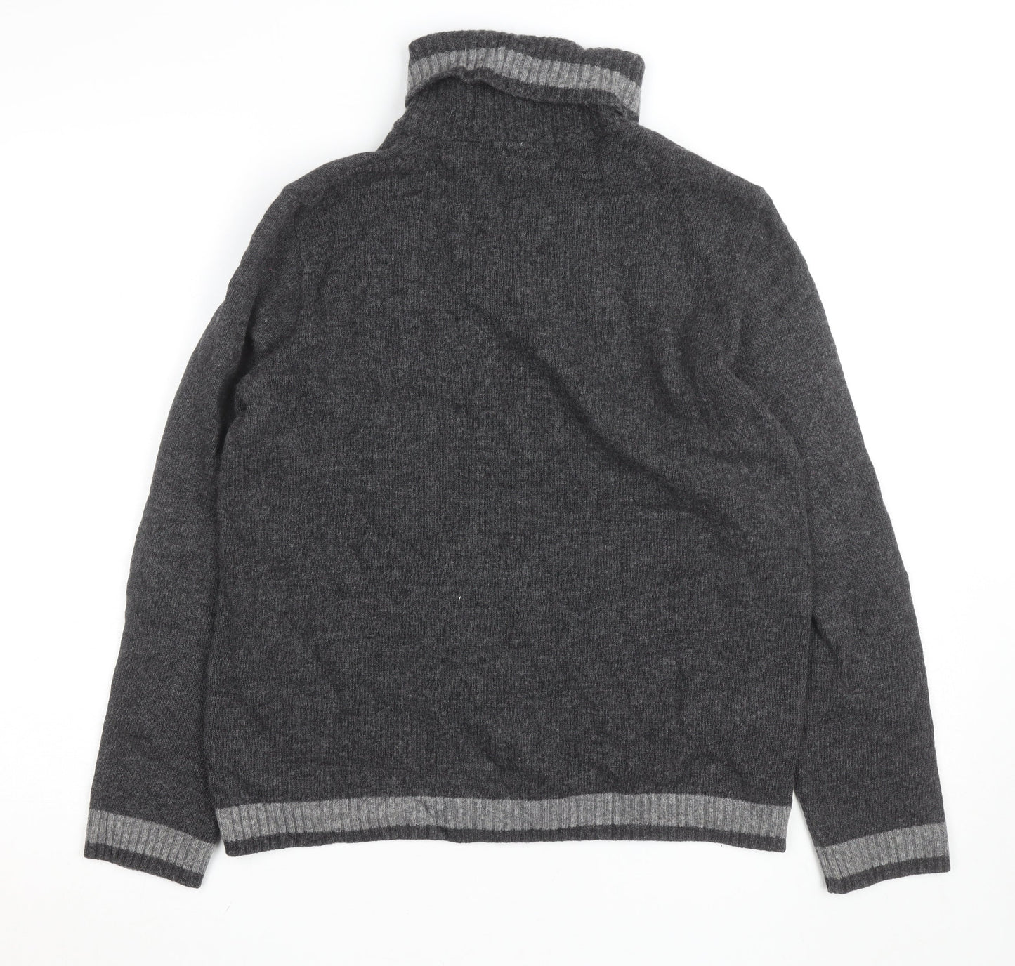 Dicapri By Cele Women's Grey Roll Neck Wool Blend Jumper XL