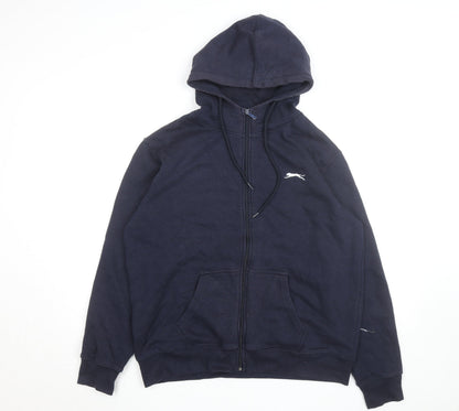 Slazenger Mens Blue XL Full Zip Hoodie Fleece Sweatshirt