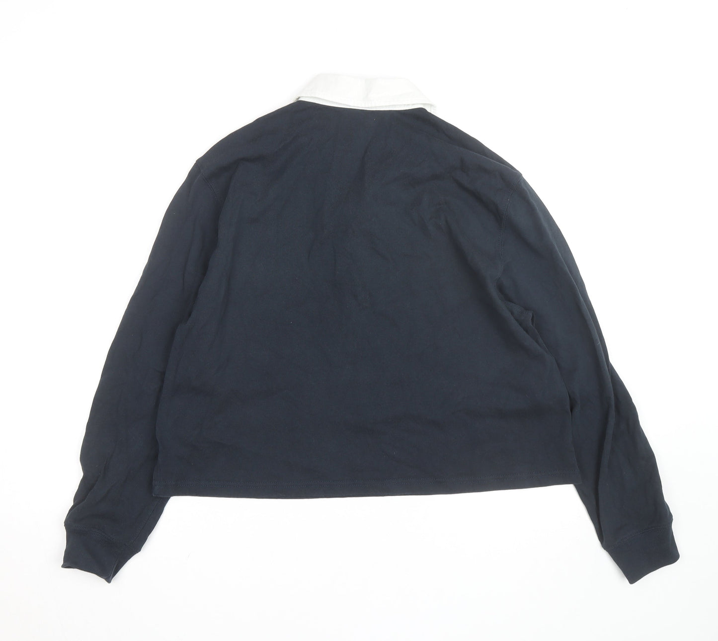 JW Anderson x Uniqlo Men's Blue Long Sleeve Rugby Shirt Size S