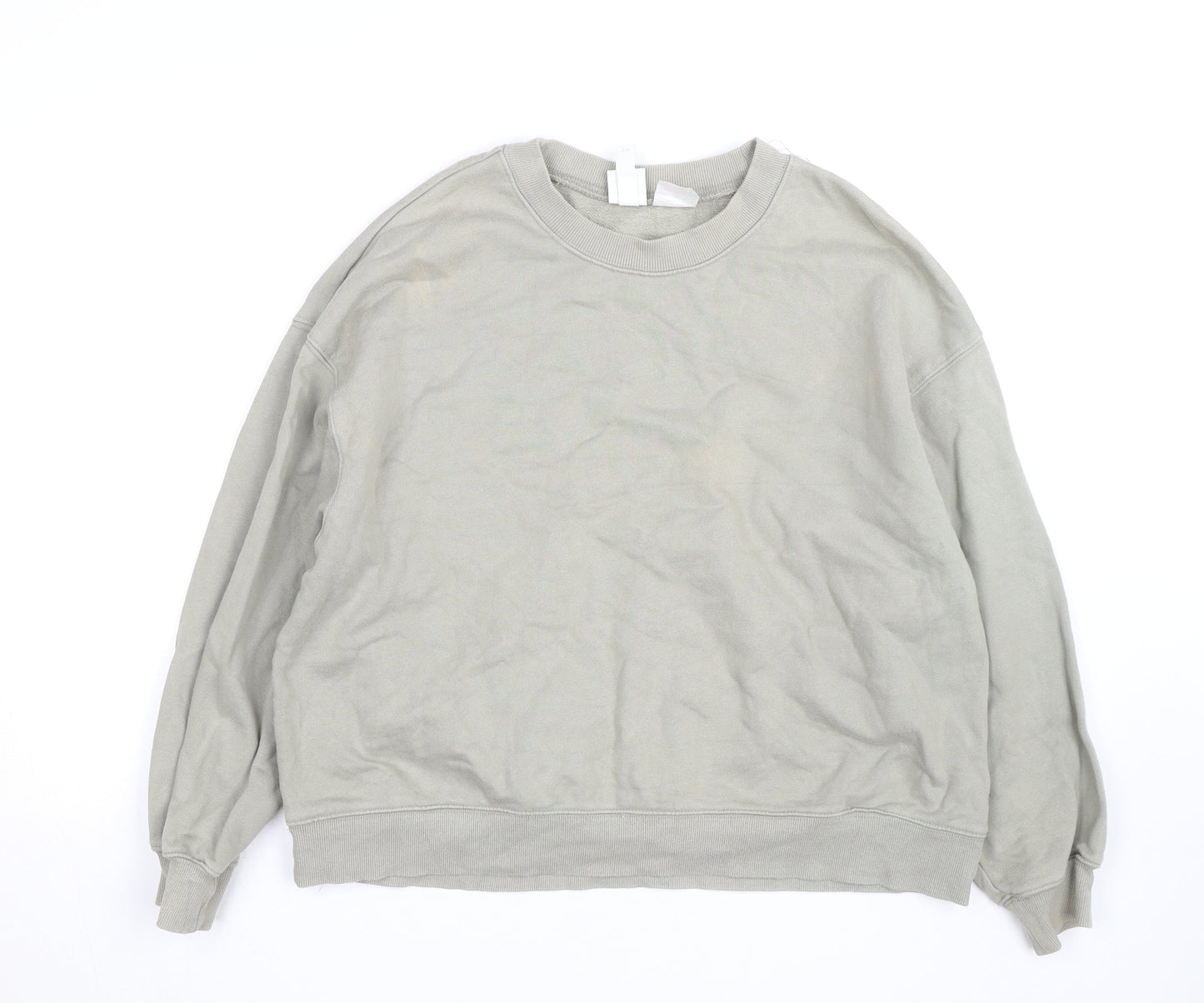 H&M Men's Beige Pullover Sweatshirt Size M Regular Fit Crew Neck