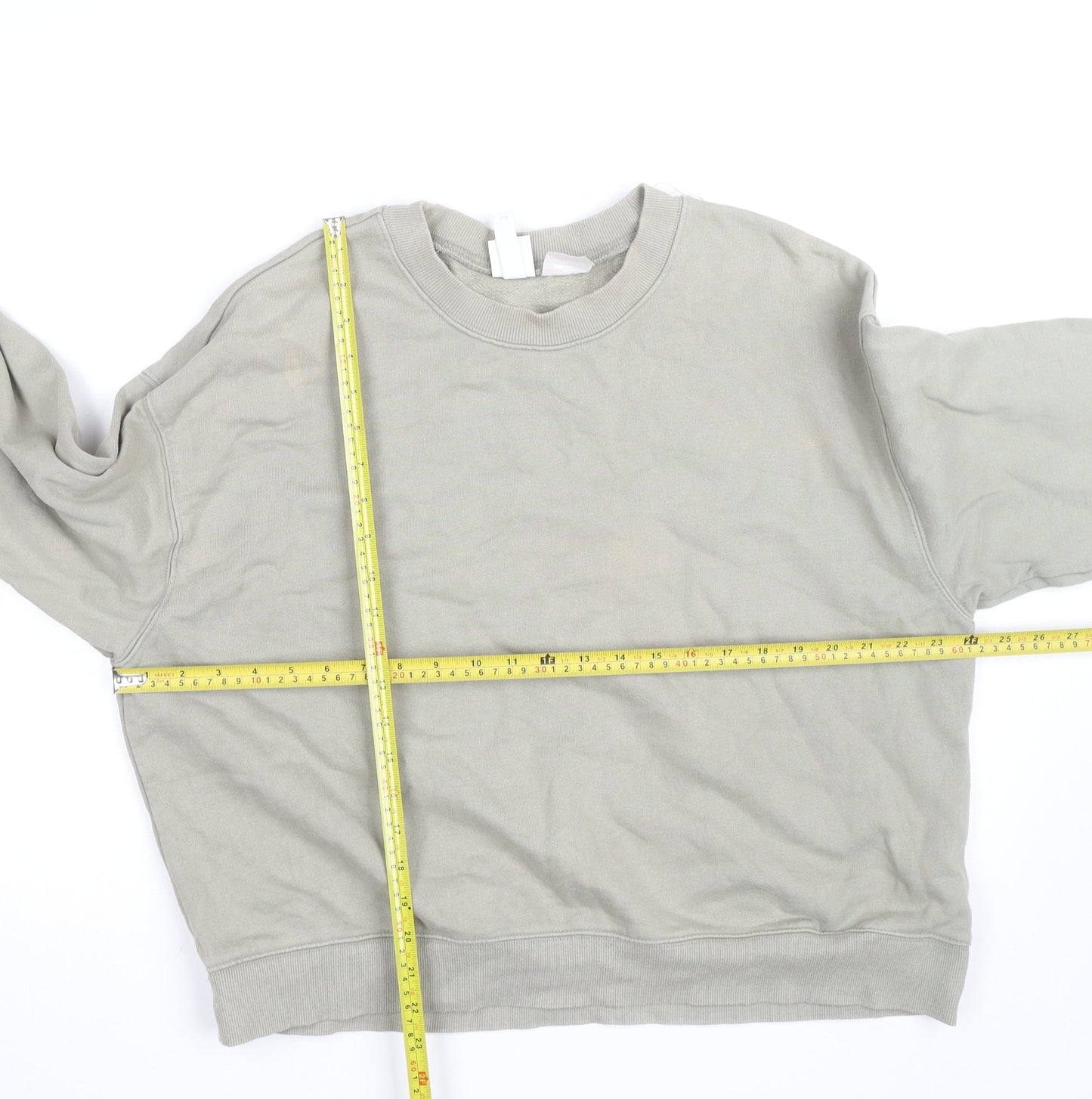 H&M Men's Beige Pullover Sweatshirt Size M Regular Fit Crew Neck