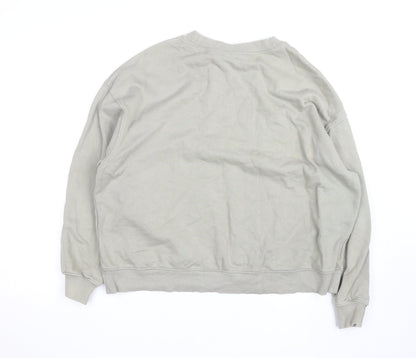 H&M Men's Beige Pullover Sweatshirt Size M Regular Fit Crew Neck