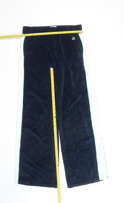 St Bert's Men's Blue Velour Sweatpants Small Straight Leg