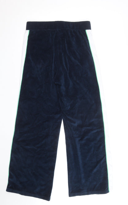 St Bert's Men's Blue Velour Sweatpants Small Straight Leg