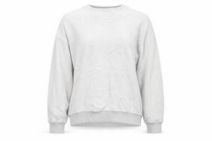 Zara Women Beige Pullover Sweatshirt Size L Relaxed Fit Cotton Blend