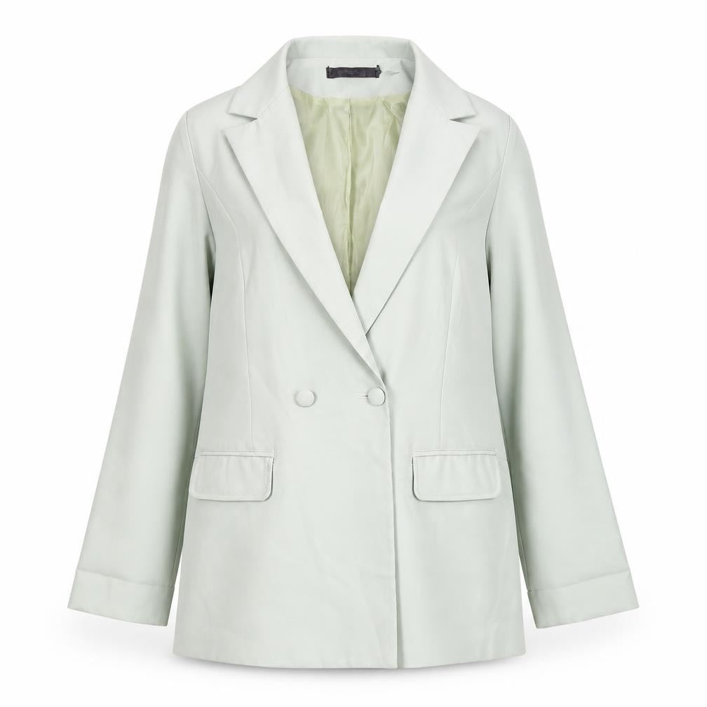 Zara Women Mint Green Double-Breasted Blazer UK 10 Regular Fit