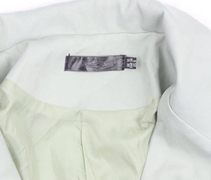 Zara Women Mint Green Double-Breasted Blazer UK 10 Regular Fit