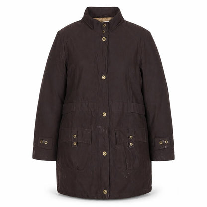 Country Casuals Men's Brown Mid-Length Cotton Blend Overcoat M