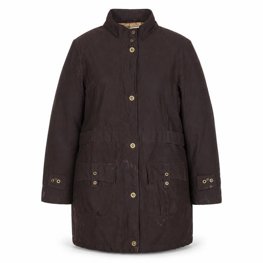 Country Casuals Men's Brown Mid-Length Cotton Blend Overcoat M