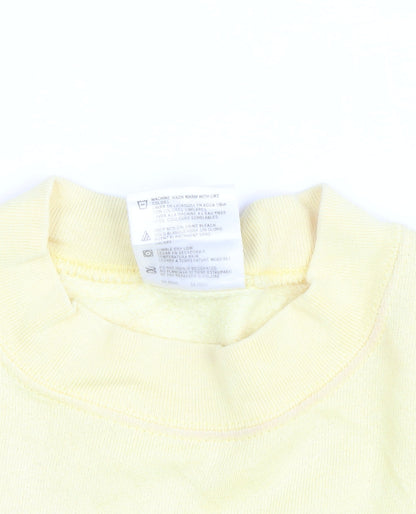 Tultex Men's Yellow Pullover Sweatshirt Large Graphic Print Vintage