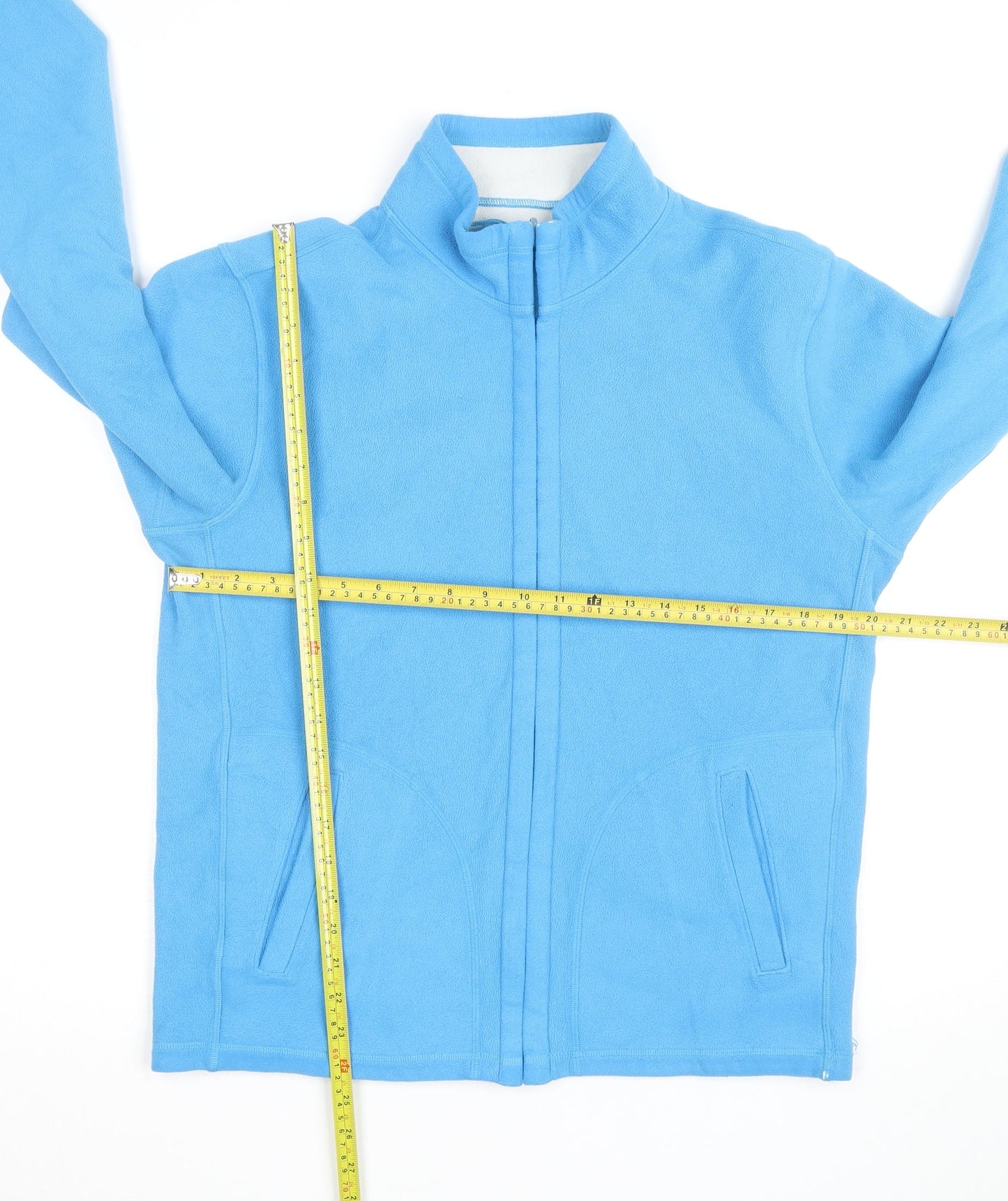 Uniqlo Women's Blue Fleece Full Zip Jacket Size M Lightweight