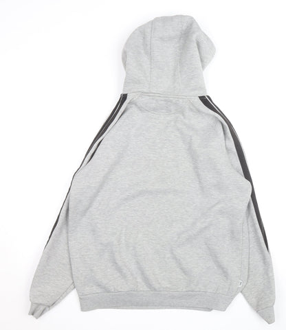 Lonsdale Men’s Grey Pullover Hoodie Medium Graphic Print Sportswear