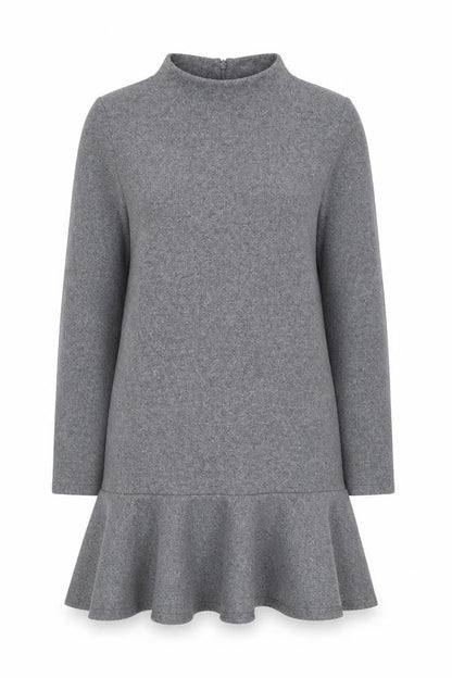 Marks and Spencer Women’s Grey Knit Shift Dress Size 8 Long Sleeve