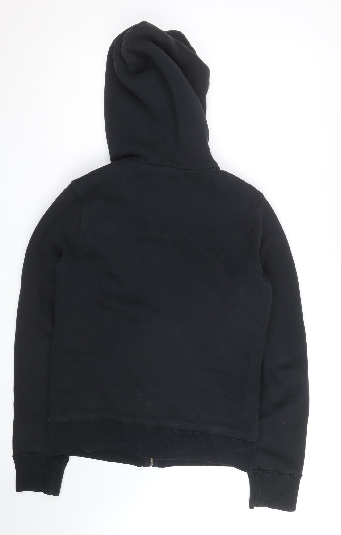 Hollister Womens Black Full Zip Hooded Fleece Lined Jumper M