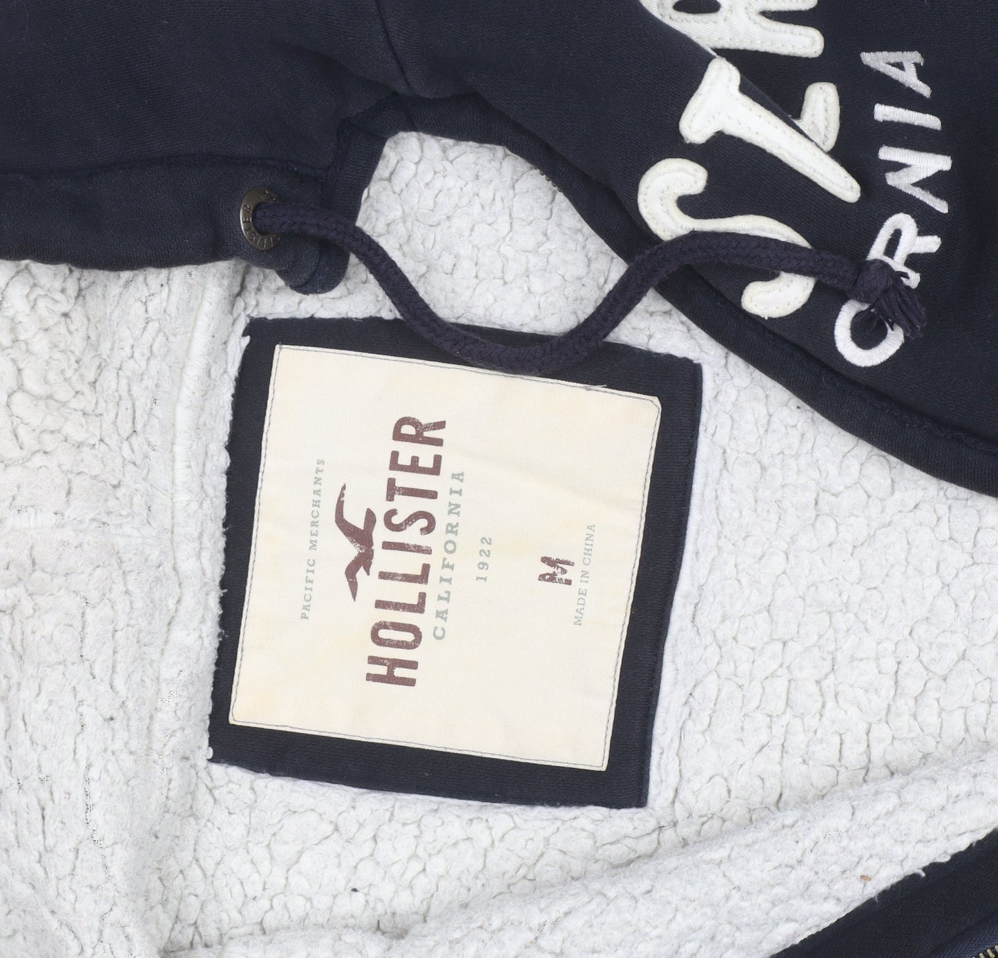 Hollister Womens Black Full Zip Hooded Fleece Lined Jumper M