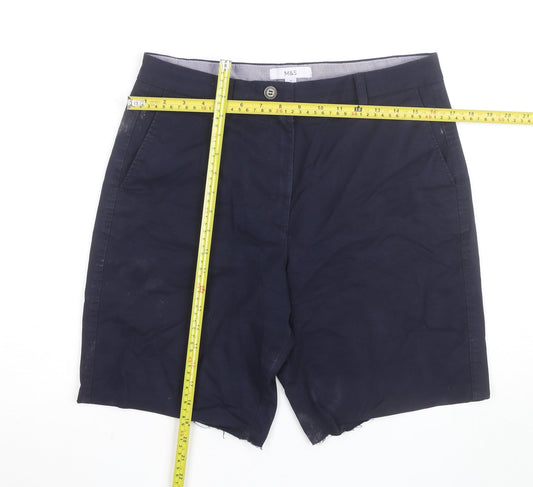 Marks and Spencer Men's Blue Chino Shorts Size M Regular Fit
