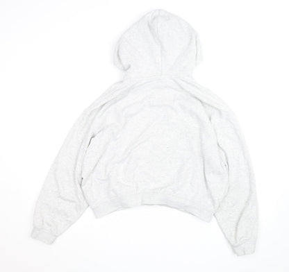 H&M Divided Womens Grey Pullover Hoodie L Portland Oregon Print
