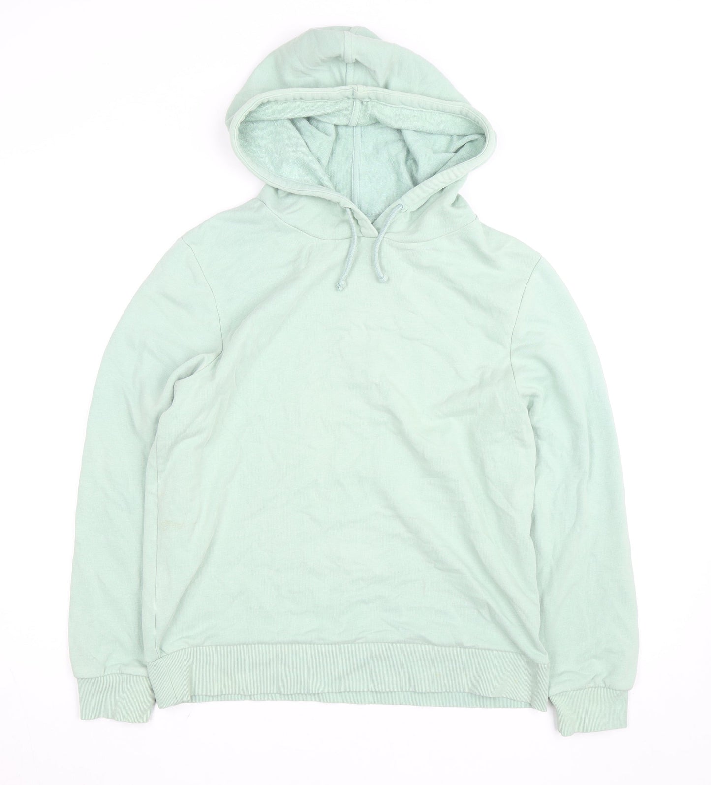 Marks and Spencer Women Green Pullover Hoodie Size 12 Cotton Blend
