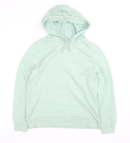 Marks and Spencer Women Green Pullover Hoodie Size 12 Cotton Blend