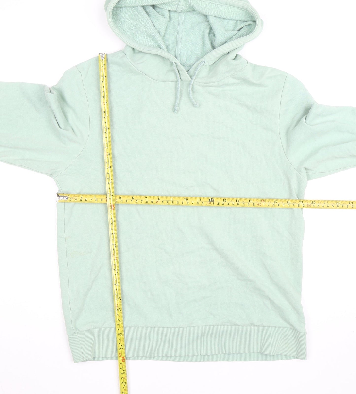 Marks and Spencer Women Green Pullover Hoodie Size 12 Cotton Blend
