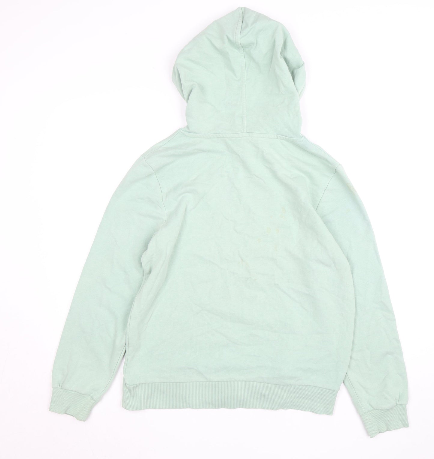 Marks and Spencer Women Green Pullover Hoodie Size 12 Cotton Blend