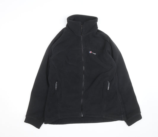 Berghaus Men's Black Fleece Mid-Length Jacket Size M Full Zip