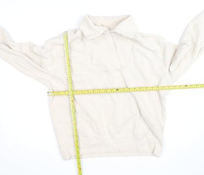 Reiss Women Beige High Neck Pullover Sweatshirt Jumper Size S
