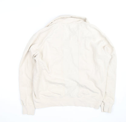 Reiss Women Beige High Neck Pullover Sweatshirt Jumper Size S