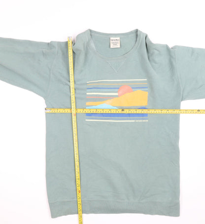 ComfortWash Mens Green Medium Pullover Sweatshirt Graphic Print