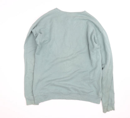 ComfortWash Mens Green Medium Pullover Sweatshirt Graphic Print