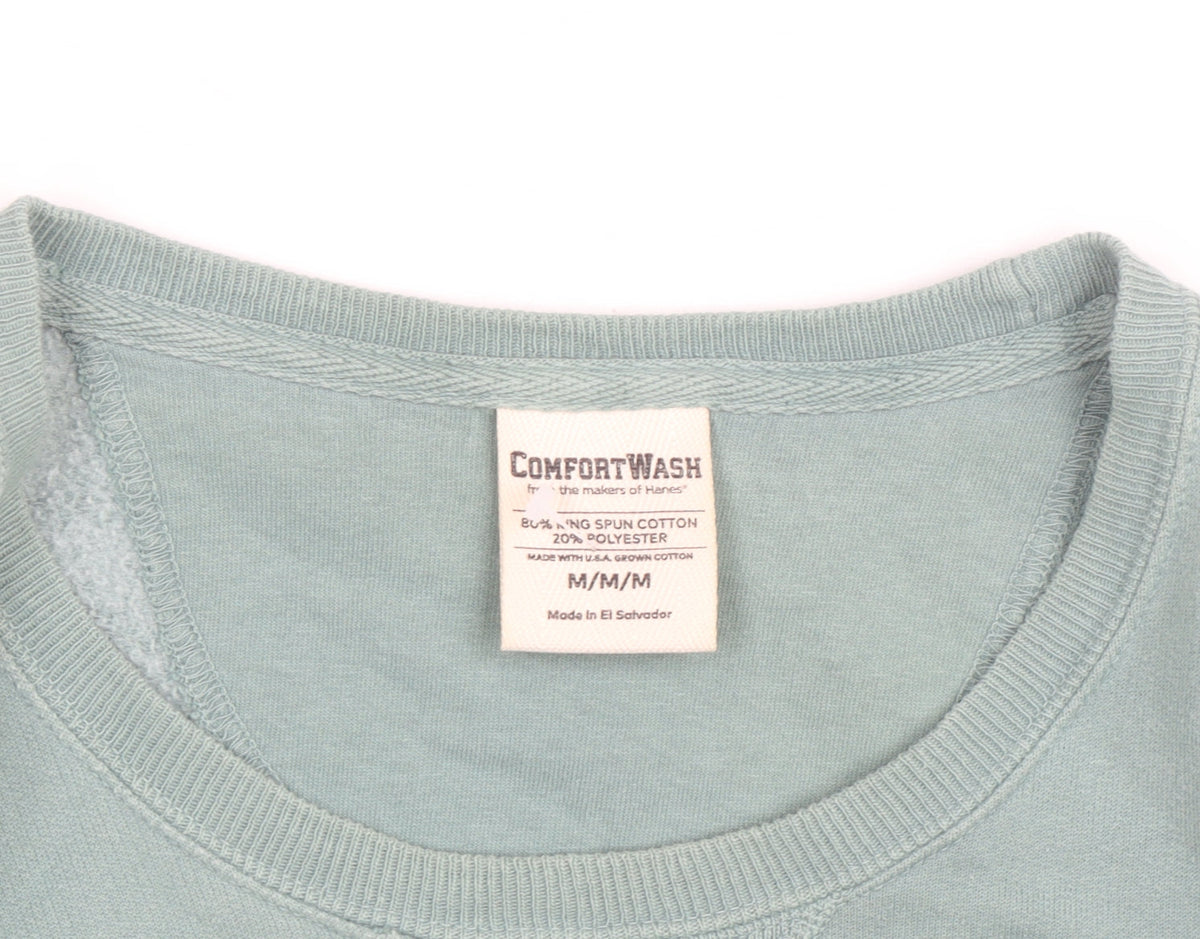 ComfortWash Mens Green Medium Pullover Sweatshirt Graphic Print