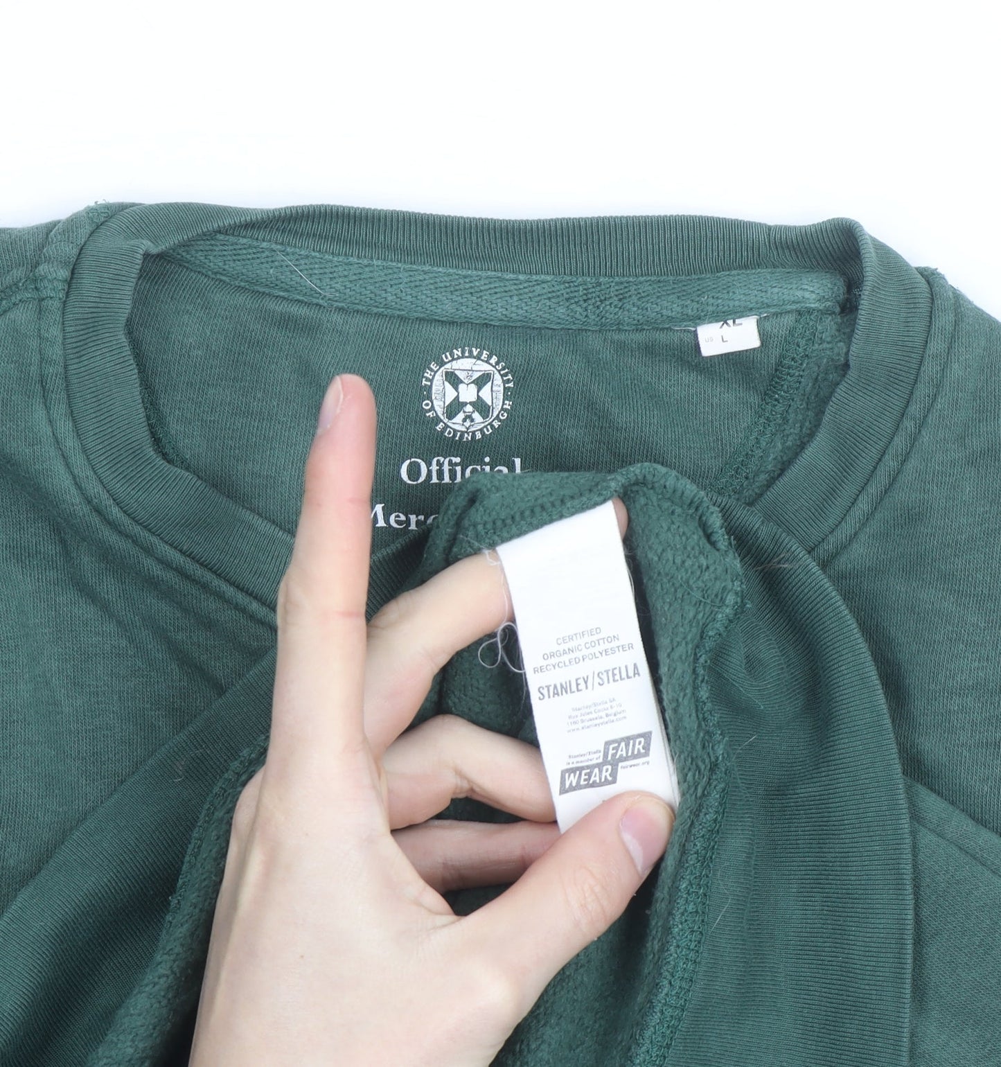 Stanley/Stella Men's Green XL Pullover Sweatshirt University Logo