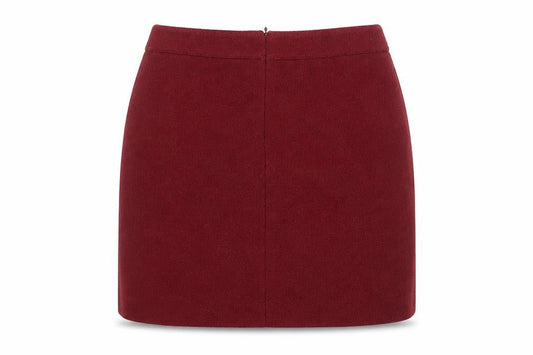 Jigsaw Women Red Wool Short Pencil Skirt Size 8
