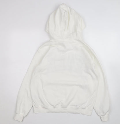 H&M L.O.G.G. Yale White Hoodie Women Small Pullover Sweatshirt